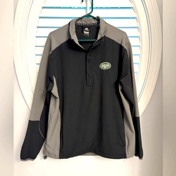 NFL TEAM APPAREL NYJ New York Jets quarterback‎ zip pullover size XL - Picture 1 of 12